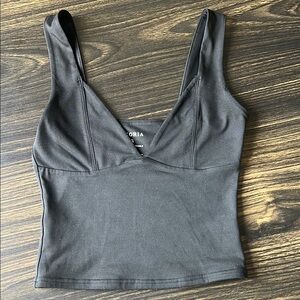 Black Contour Tank Top